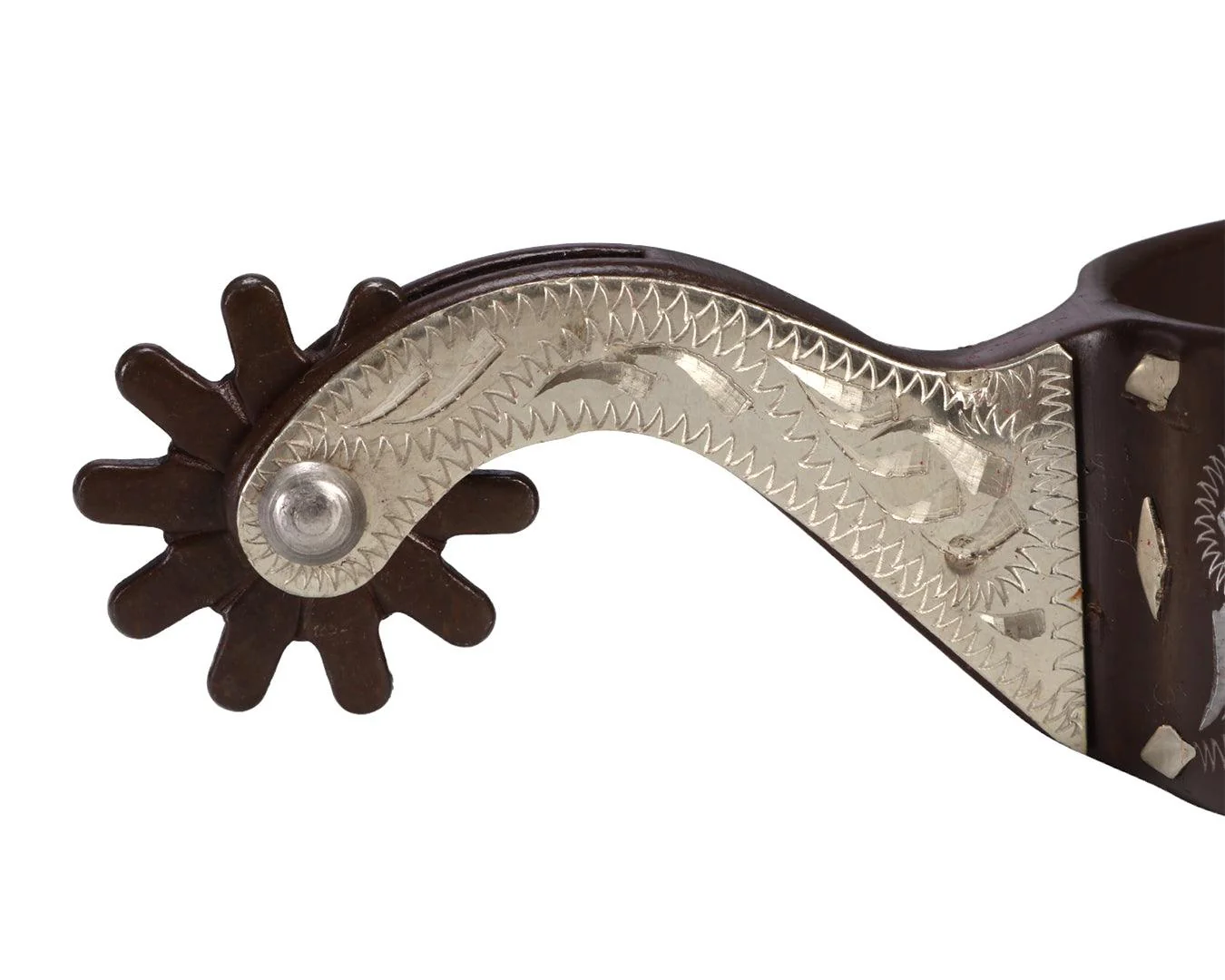 Fort Worth Brown Buckstitched Spurs - Image 2