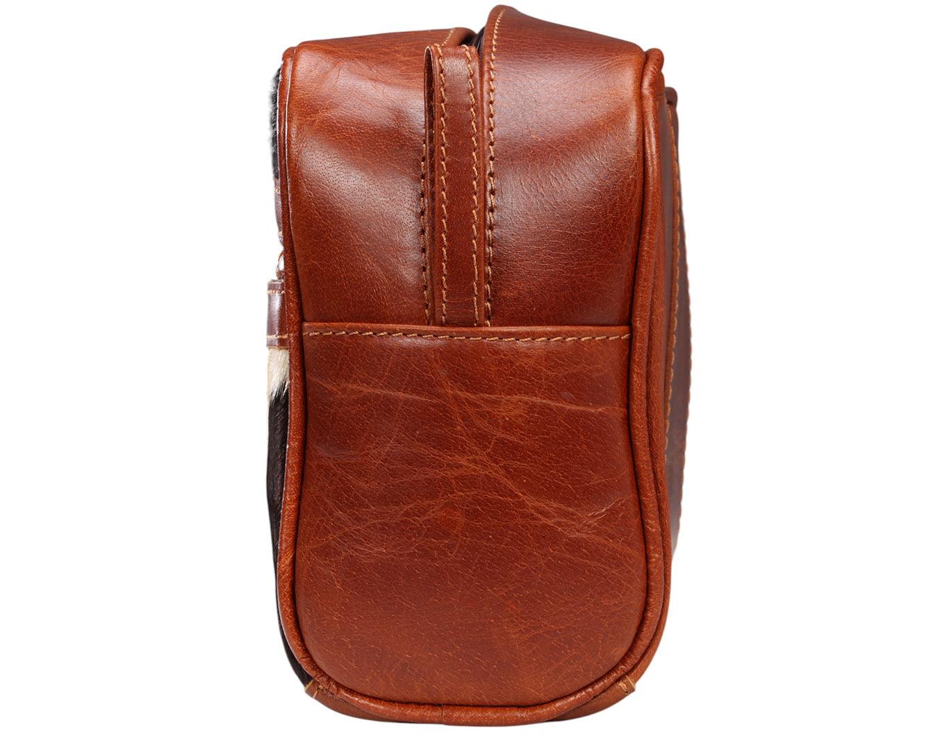 Fort Worth Cowhide Leather Toiletry Bag - Image 4