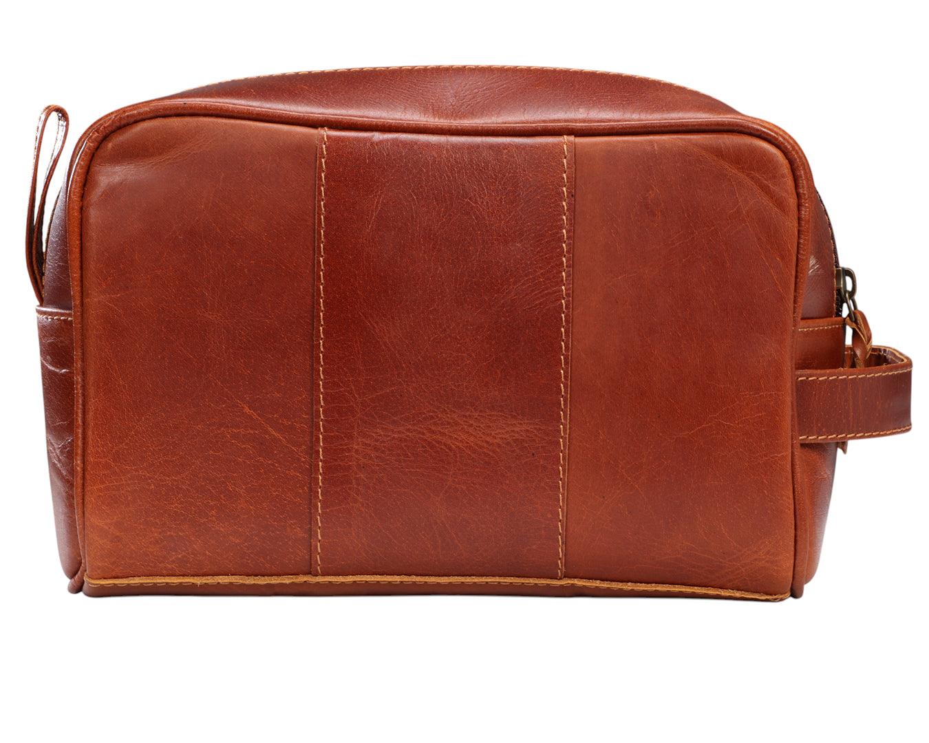 Fort Worth Cowhide Leather Toiletry Bag - Image 5