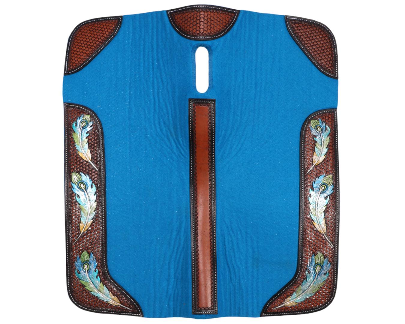 Fort Worth Feather Tooled Felt Saddle Pad - Image 11