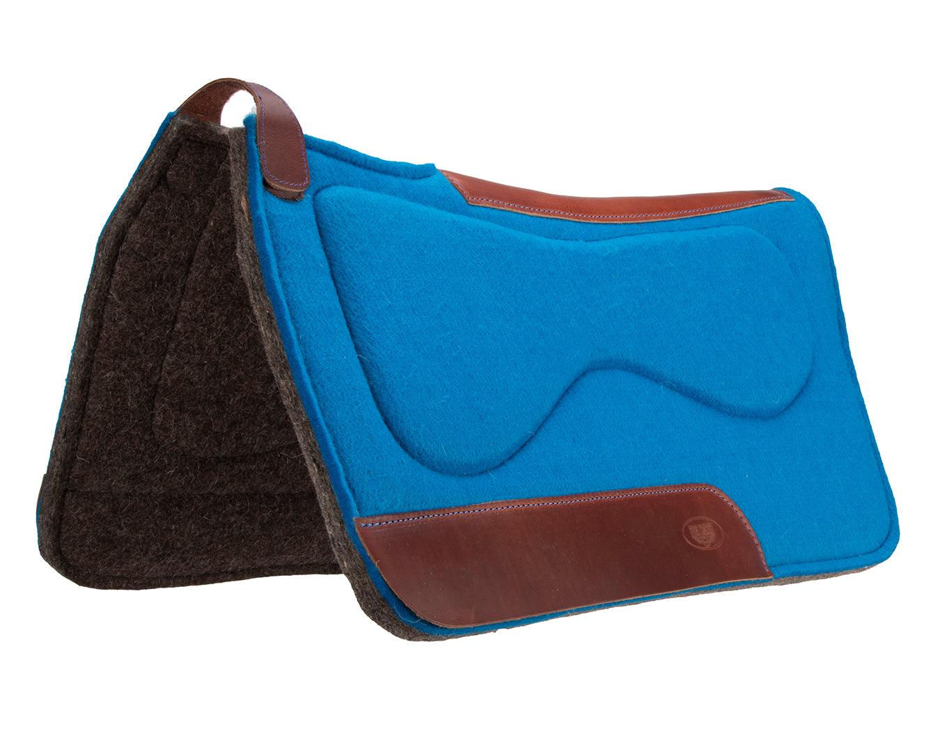 Fort Worth Felt Pad With Builtup - Turquoise 30" x 30"