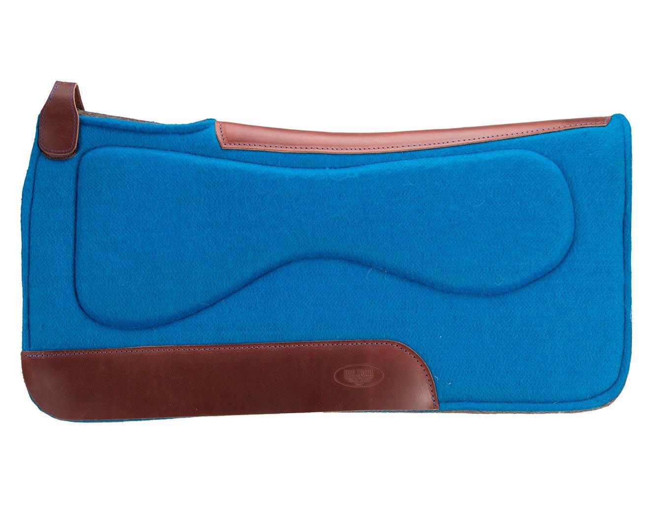 Fort Worth Felt Pad With Builtup - Turquoise 30" x 30" - Image 2