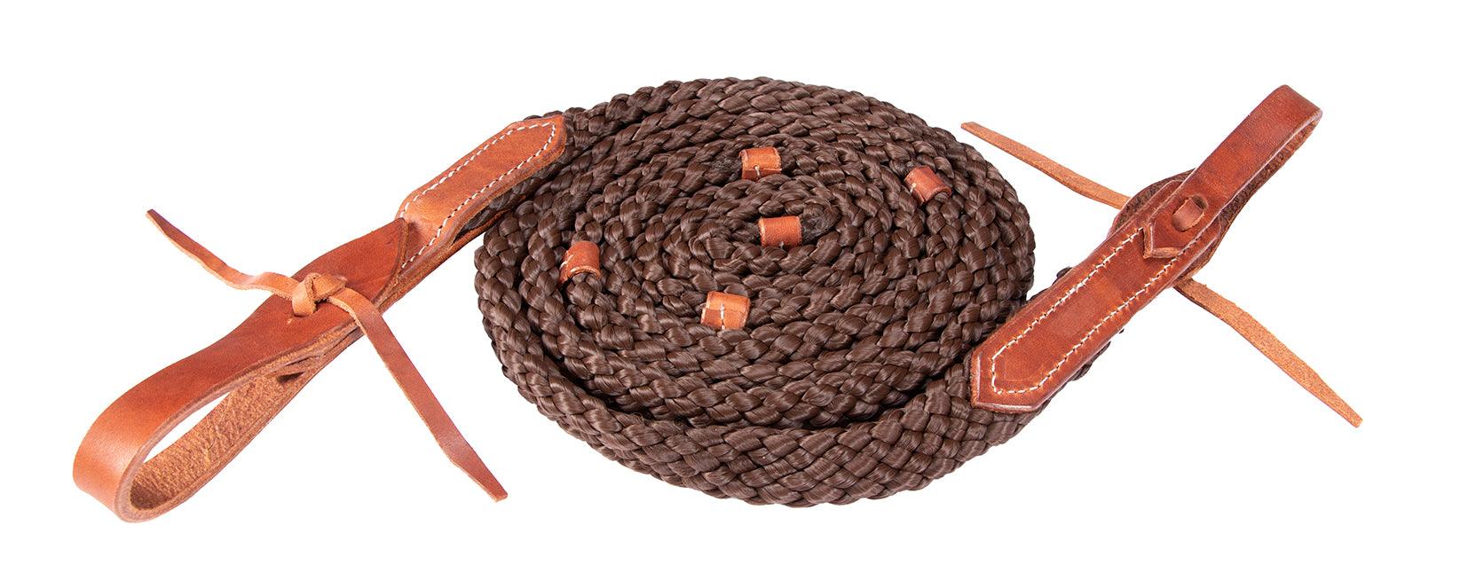 Fort Worth Flat Poly Roper Rein 8' w/Water Ties - Image 2
