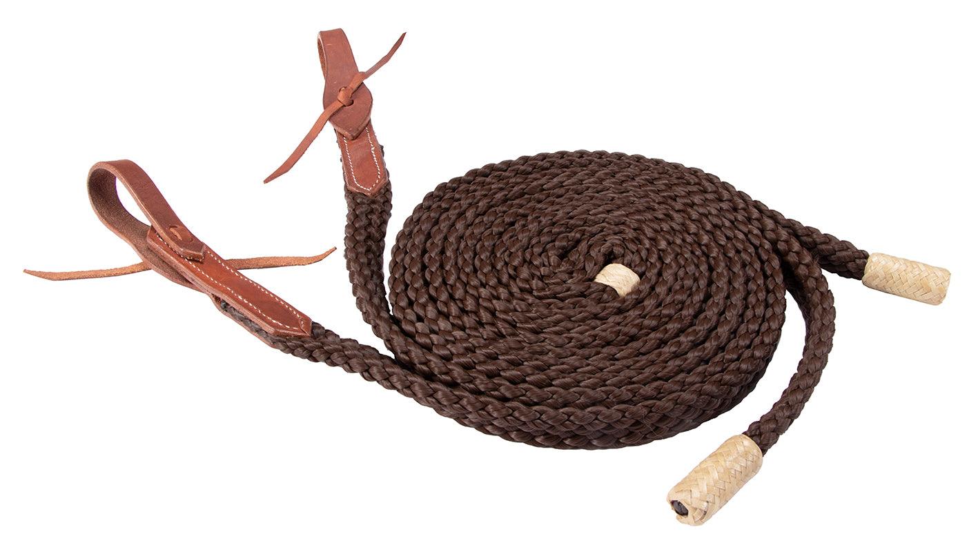 Fort Worth Flat Poly Split Reins 8' w/Water Ties - Image 2