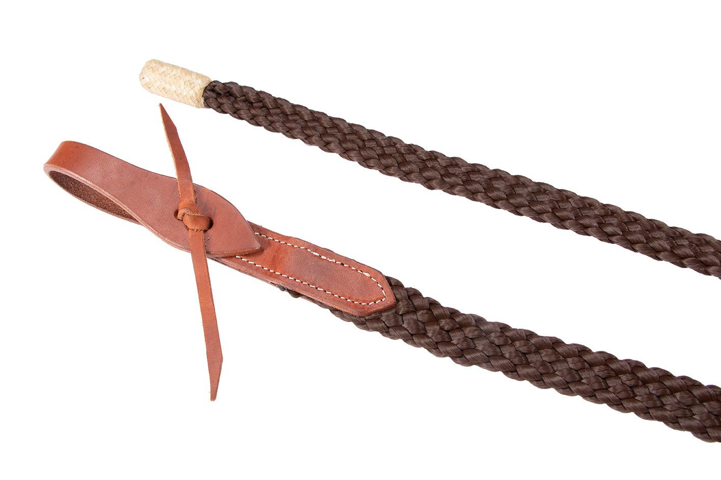Fort Worth Flat Poly Split Reins 8' w/Water Ties - Image 3