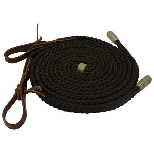 Fort Worth Flat Poly Split Reins 8' w/Water Ties - Image 7