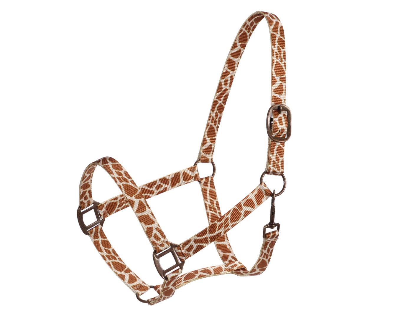 Fort Worth Halter with Copper Hardware - Giraffe