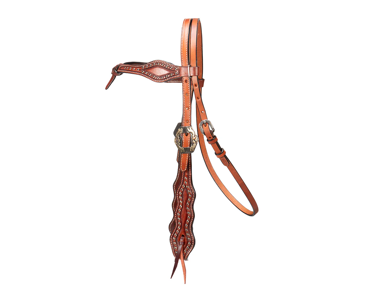 Fort Worth Iowa Knotted Brow Headstall - Image 2