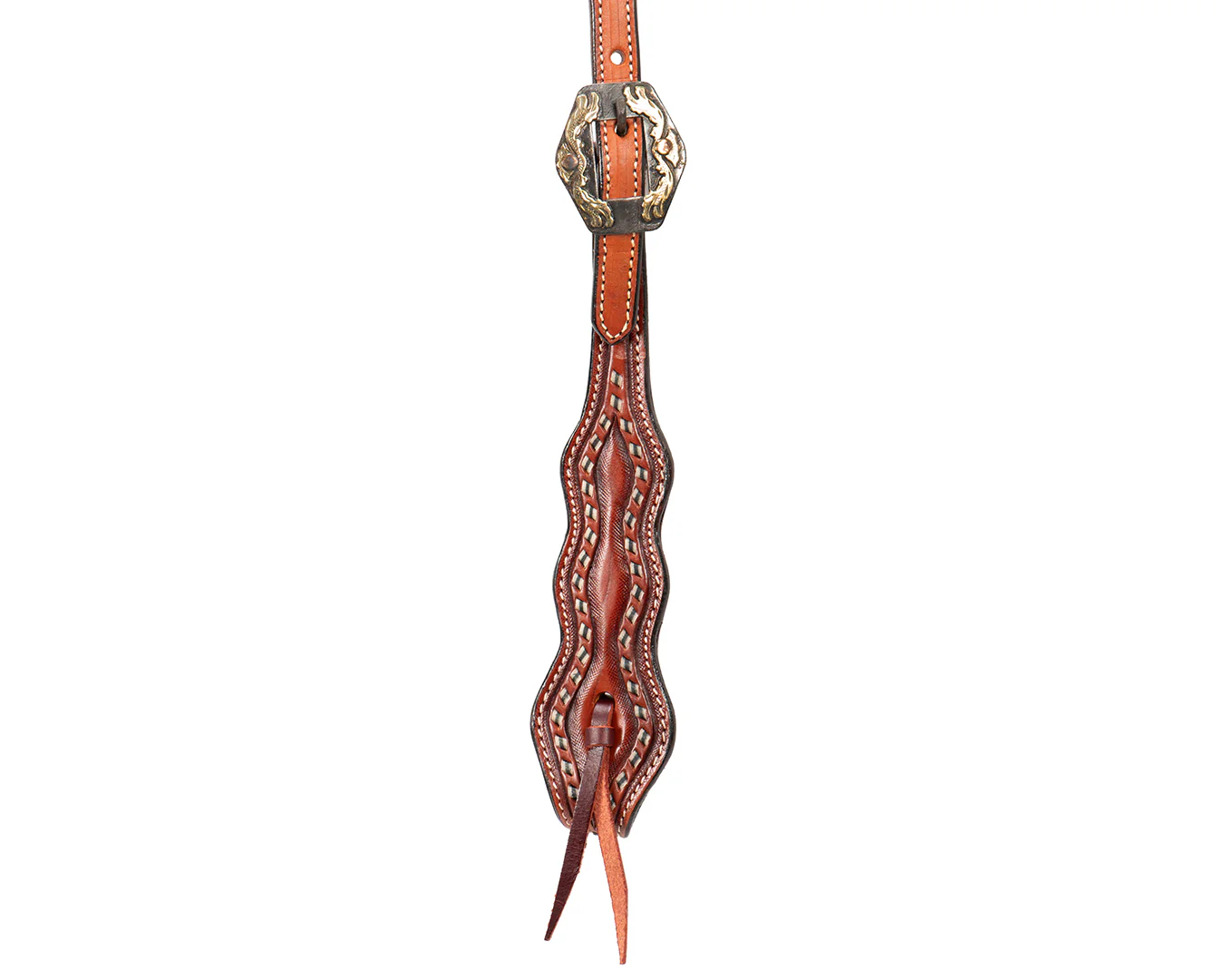 Fort Worth Iowa Knotted Brow Headstall - Image 4