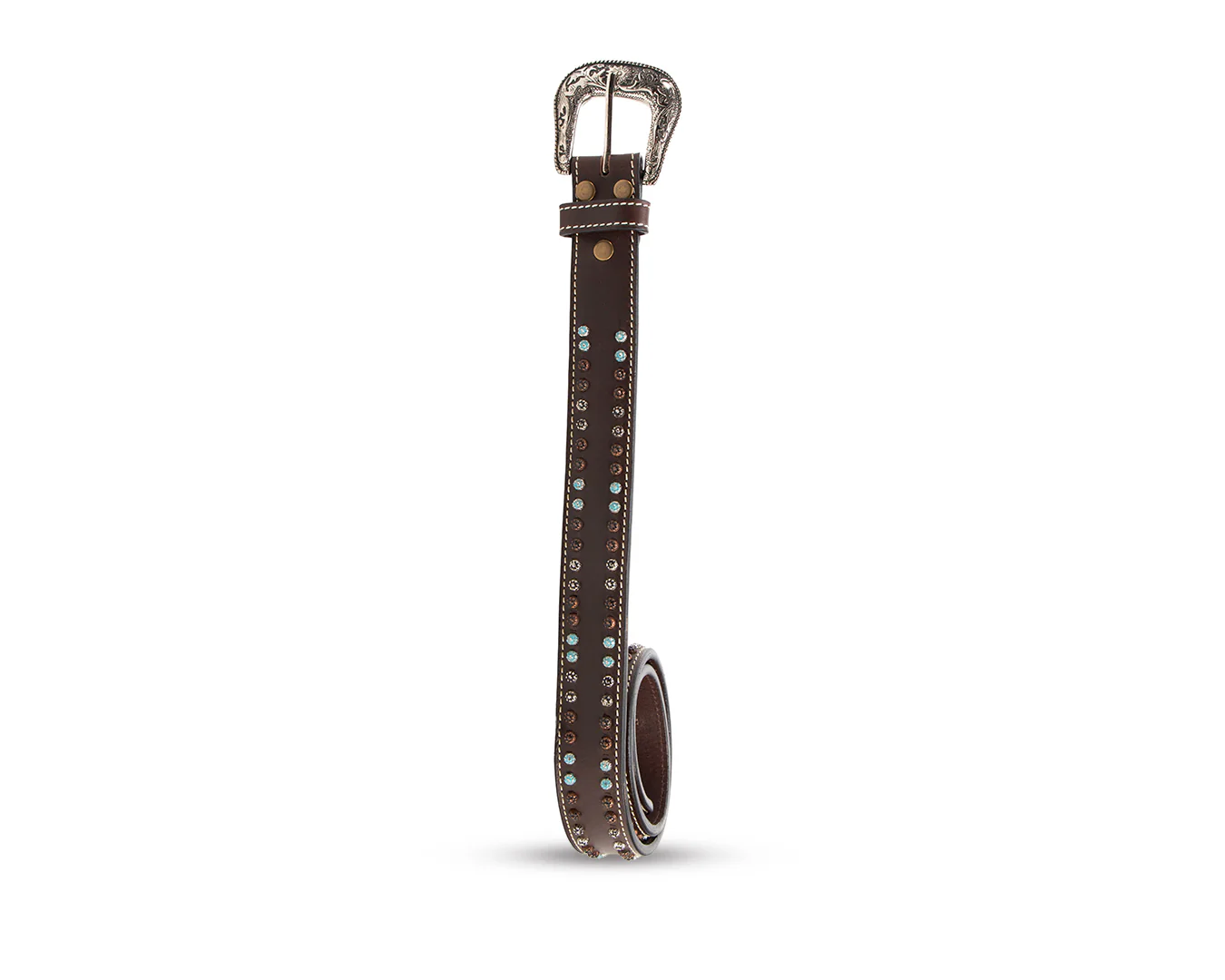 Fort Worth Leather Flower Studded Belt - Image 2