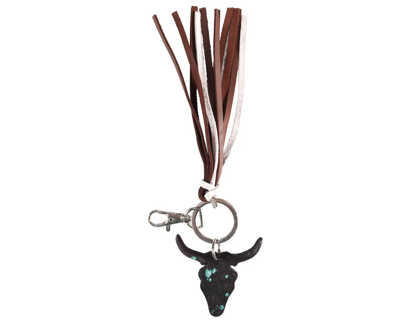 Fort Worth Long Horn Tassel Key Ring Aztec - Image 3