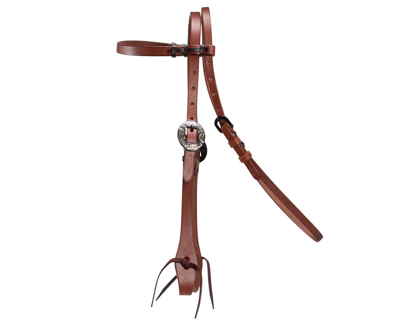 Fort Worth Oily Headstall with Single Buckle - Latigo - Image 8