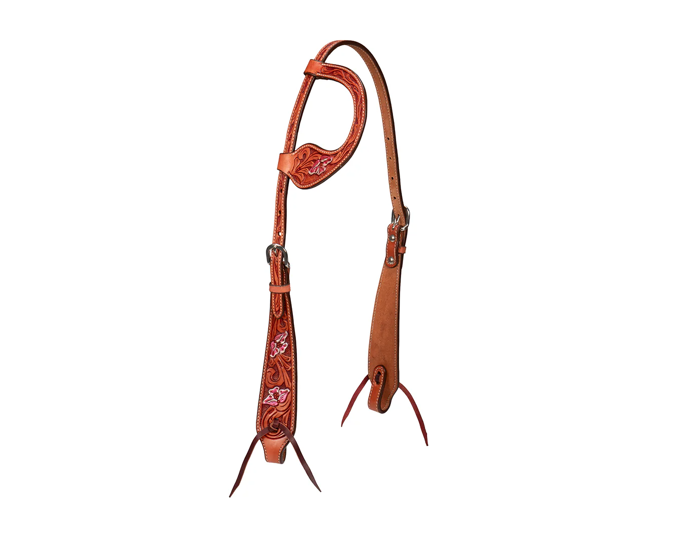 Fort Worth One Ear Headstall | Pink Floral