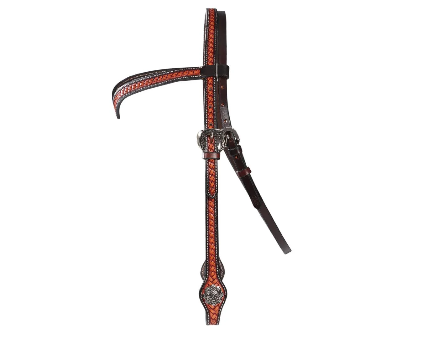 Fort Worth Outlaw V Brow Headstall - Image 2