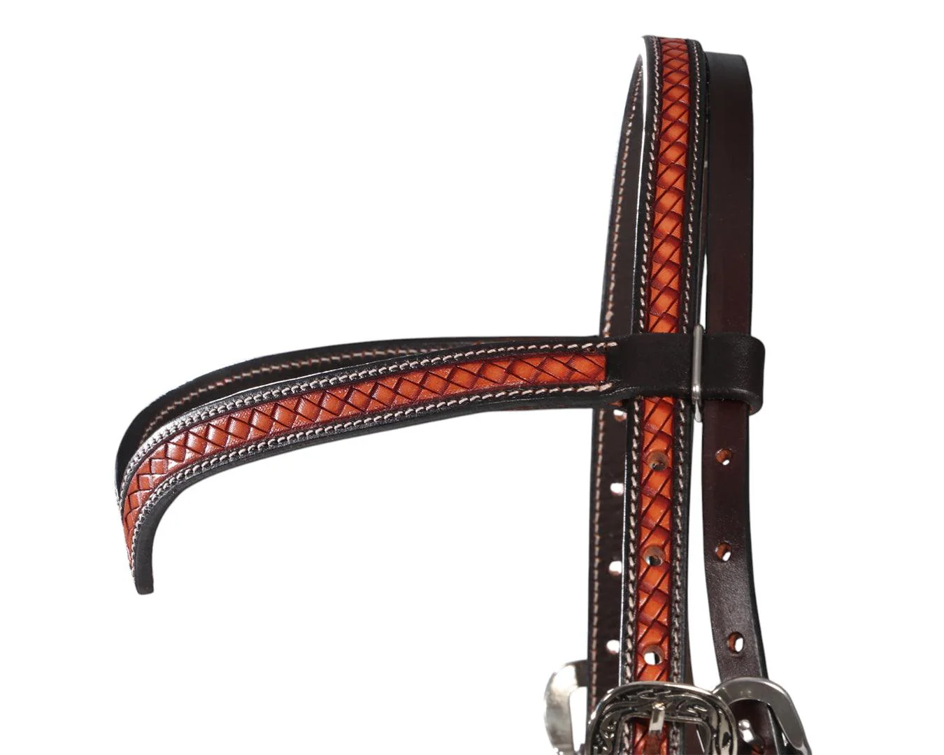 Fort Worth Outlaw V Brow Headstall - Image 3