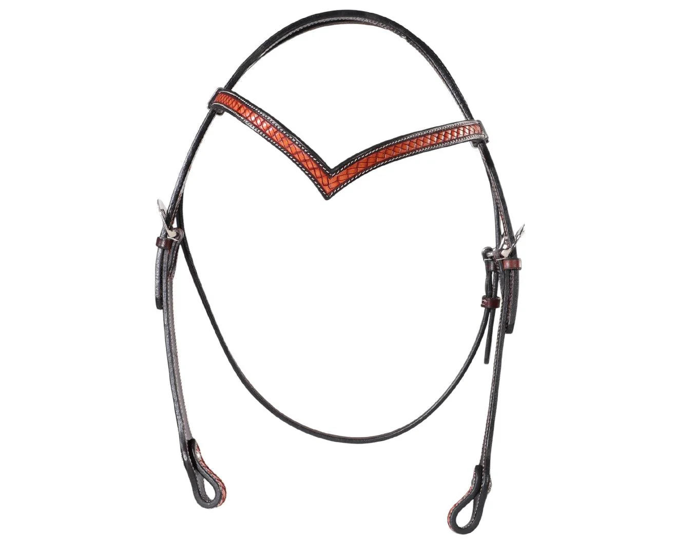 Fort Worth Outlaw V Brow Headstall - Image 5