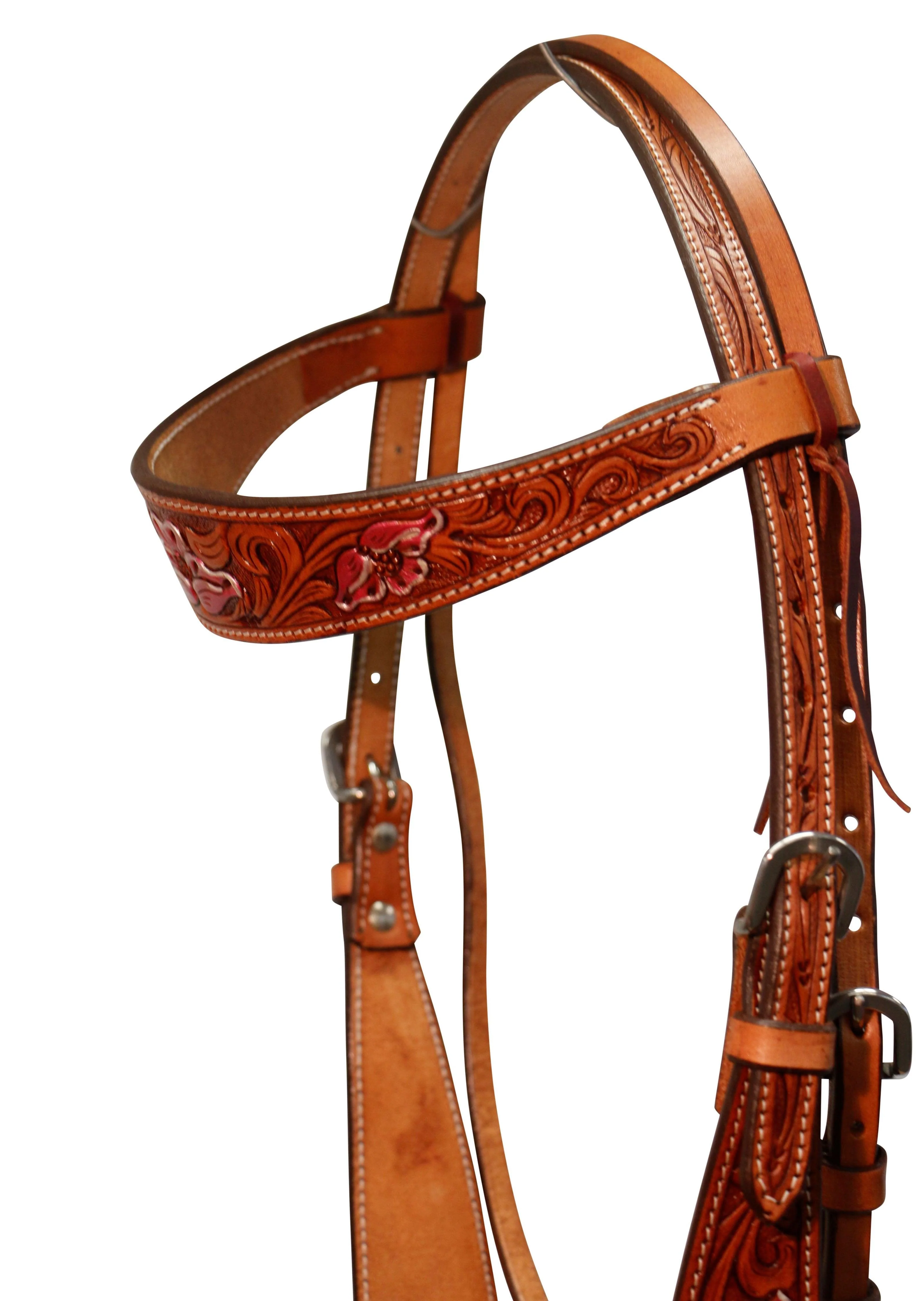 Fort Worth Pink Floral Headstall - Image 4