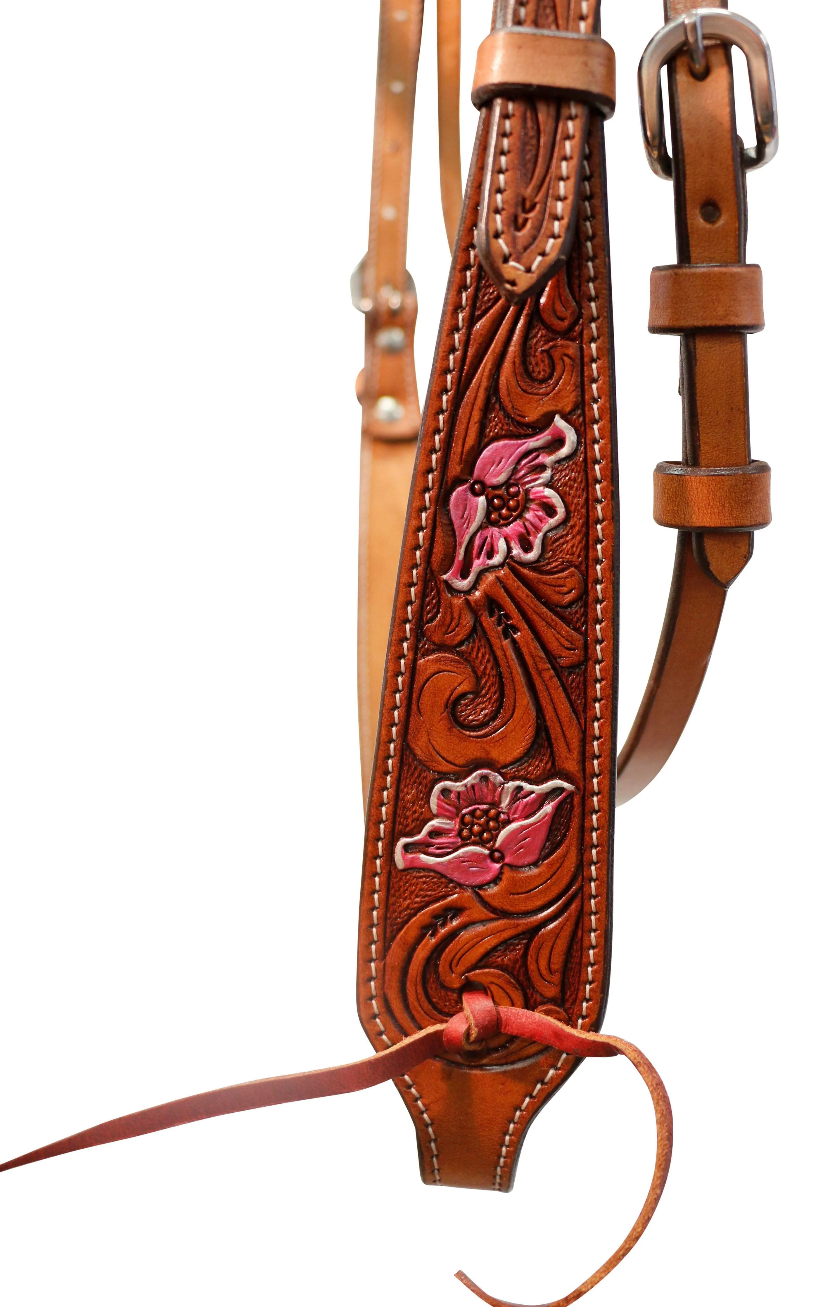 Fort Worth Pink Floral Headstall - Image 5