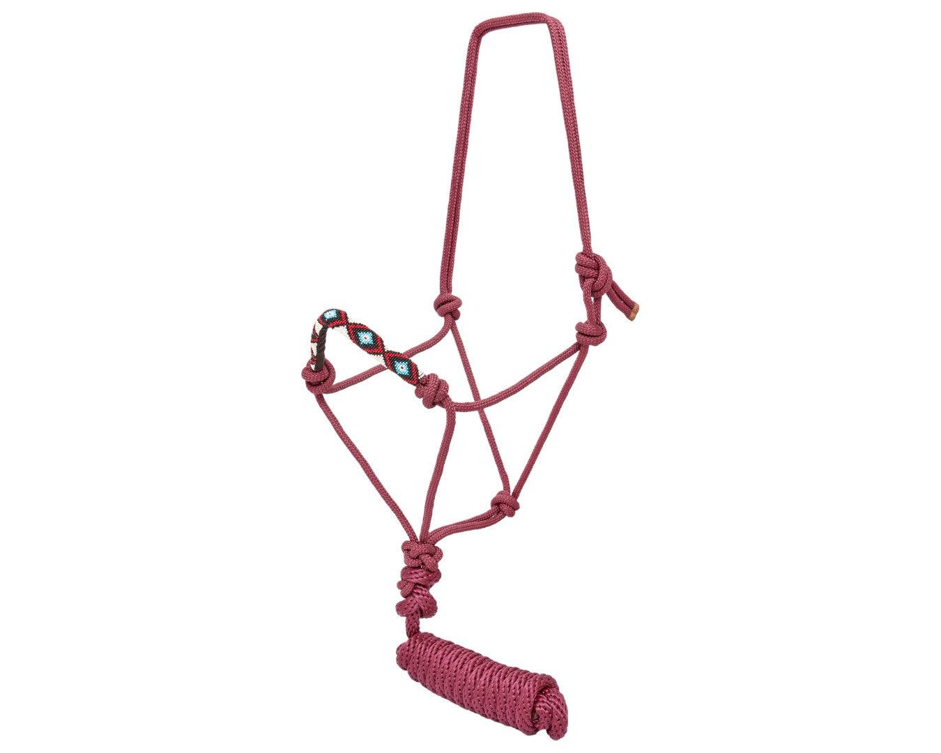 Fort Worth Rope Halter Beaded Nose with Lead - Image 17