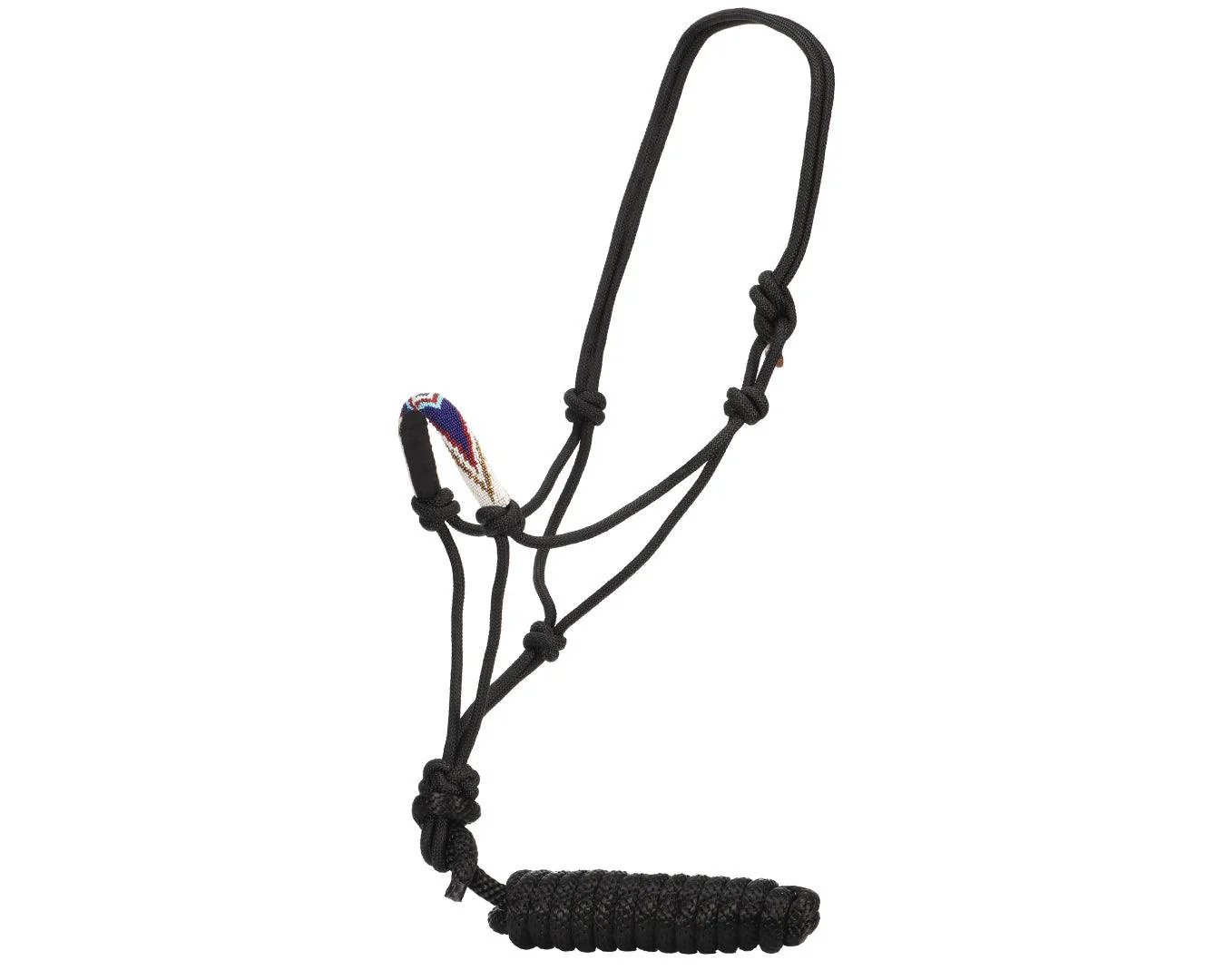Fort Worth Rope Halter Beaded Nose with Lead - Image 28