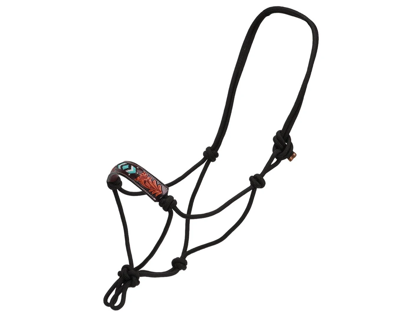Fort Worth Rope Halter Leather Nose - Sunflower