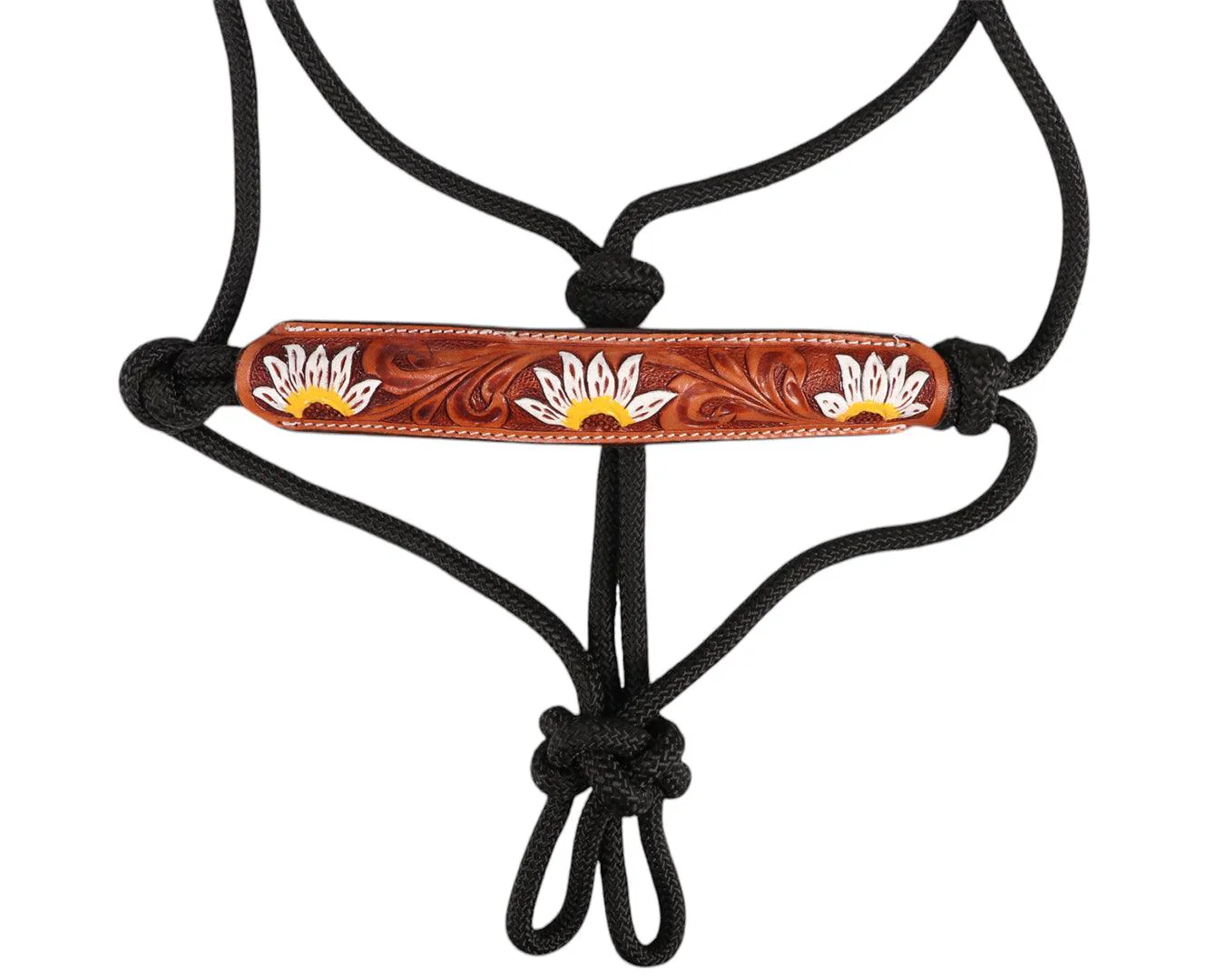 Fort Worth Rope Halter Leather Nose - Marigold - Image 2