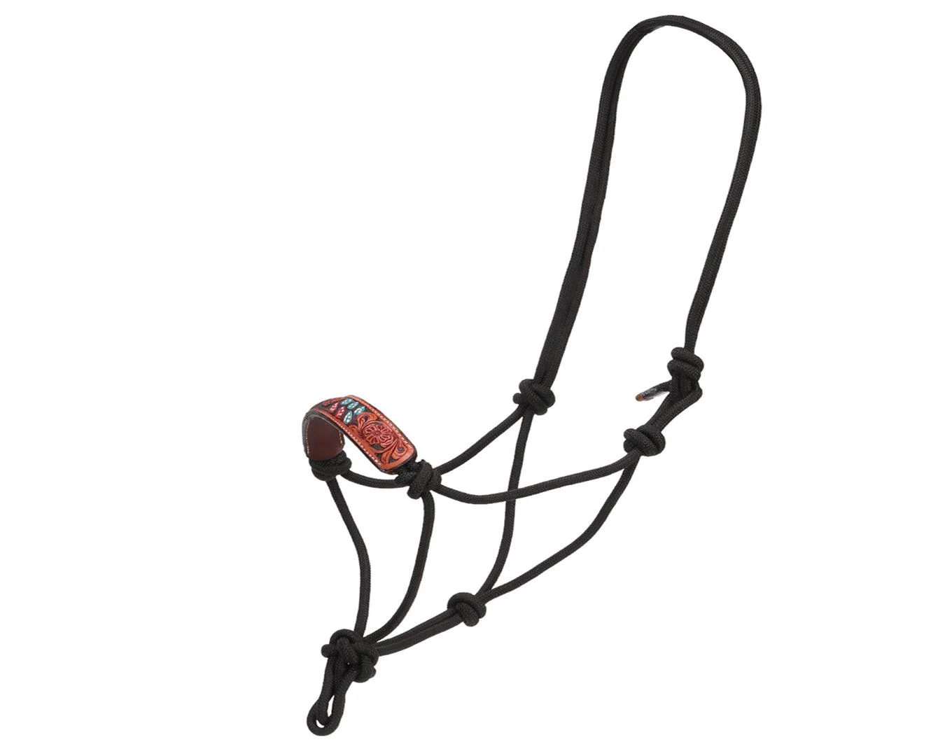 Fort Worth Rope Halter Leather Nose - Sunset Cactus
