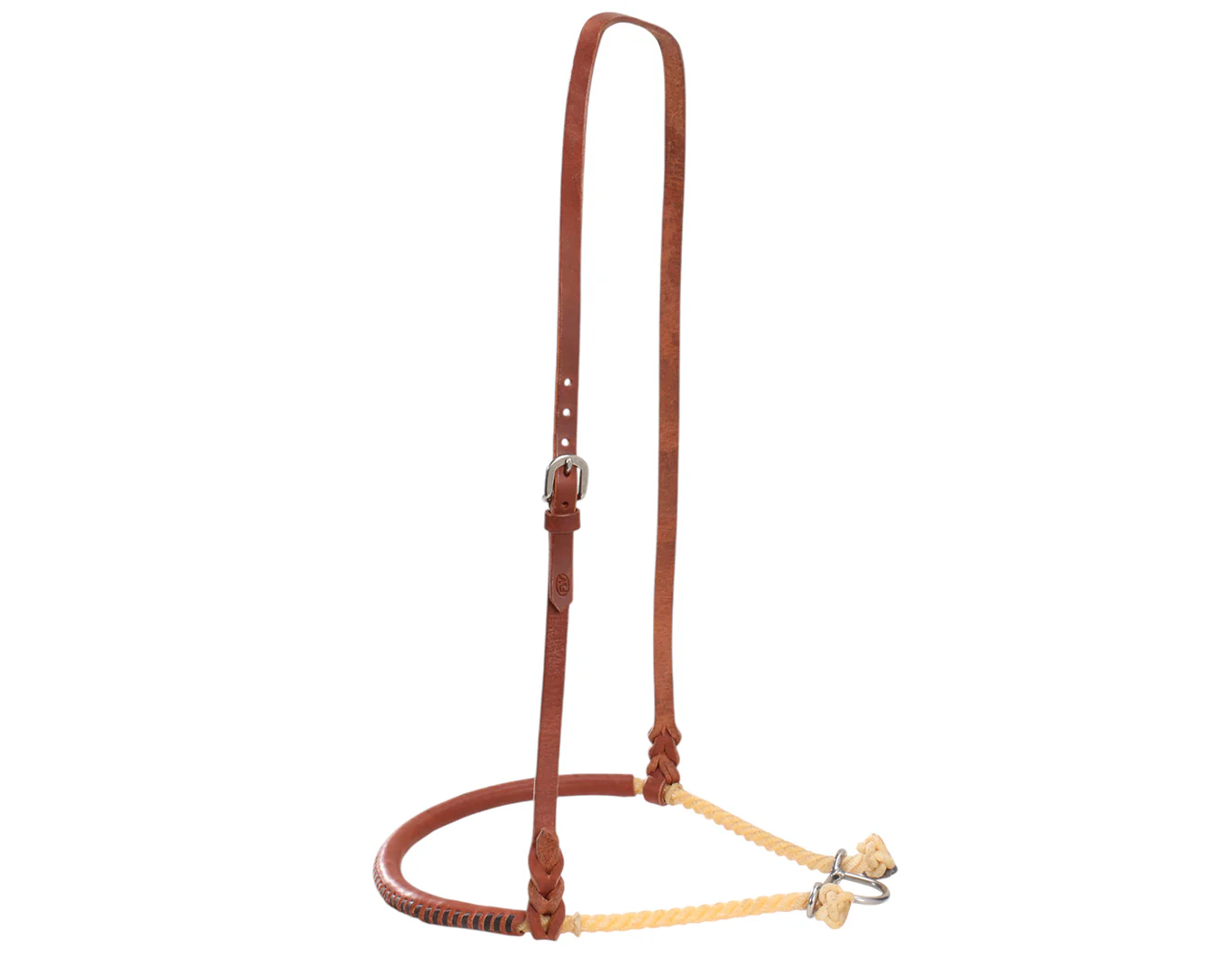 Fort Worth Round Leather Covered Single Rope Noseband - Image 3