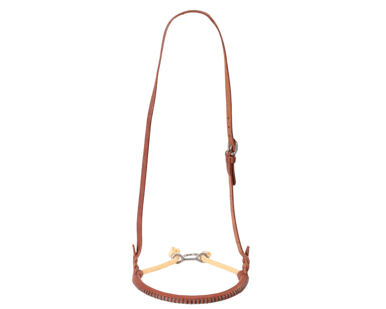 Fort Worth Round Leather Covered Single Rope Noseband - Image 4