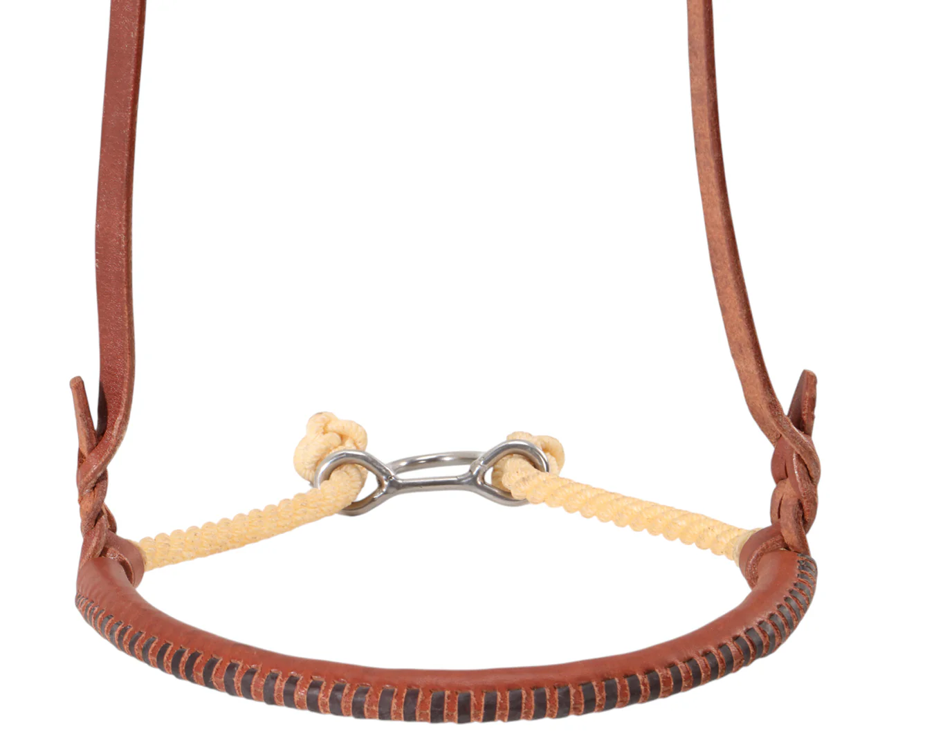 Fort Worth Round Leather Covered Single Rope Noseband - Image 5