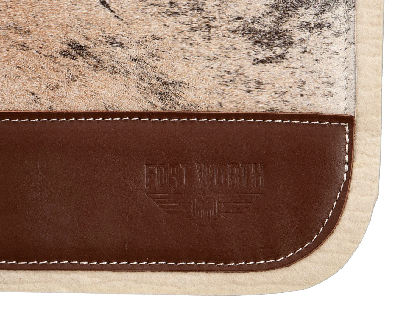 Fort Worth Steam Pressed Western Pad- Cowhide - 28" x 27" - Image 3