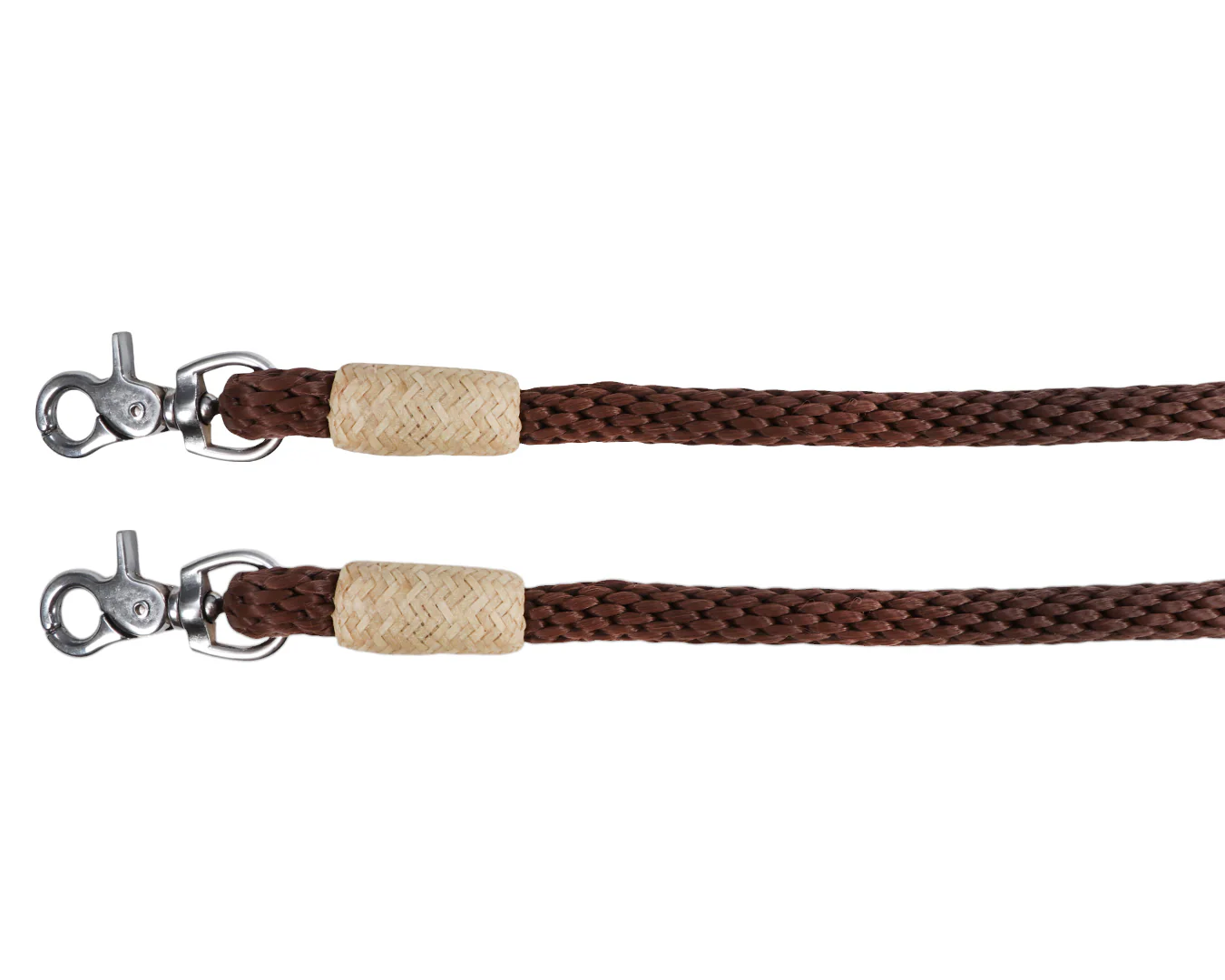 Fort Worth Soft Round Split Reins 8' w/Horsehair - Image 8