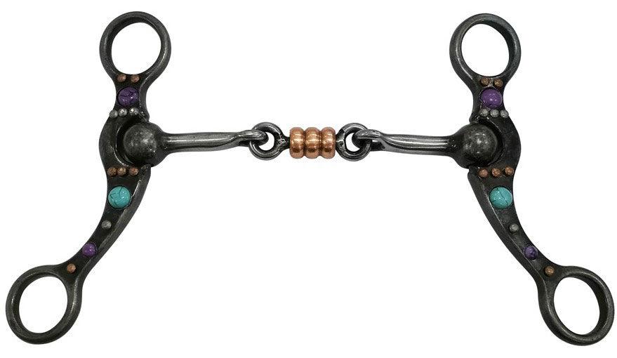 Fort Worth Stone Dog Bone Snaffle with Copper Mouth