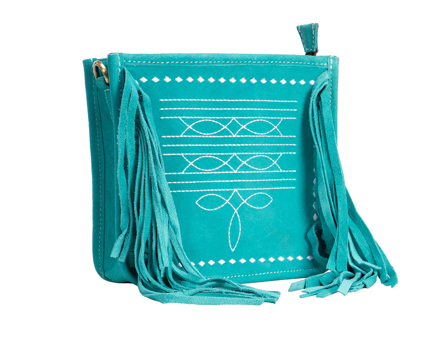 Fort Worth Suede Handbag with Fringe - Image 14