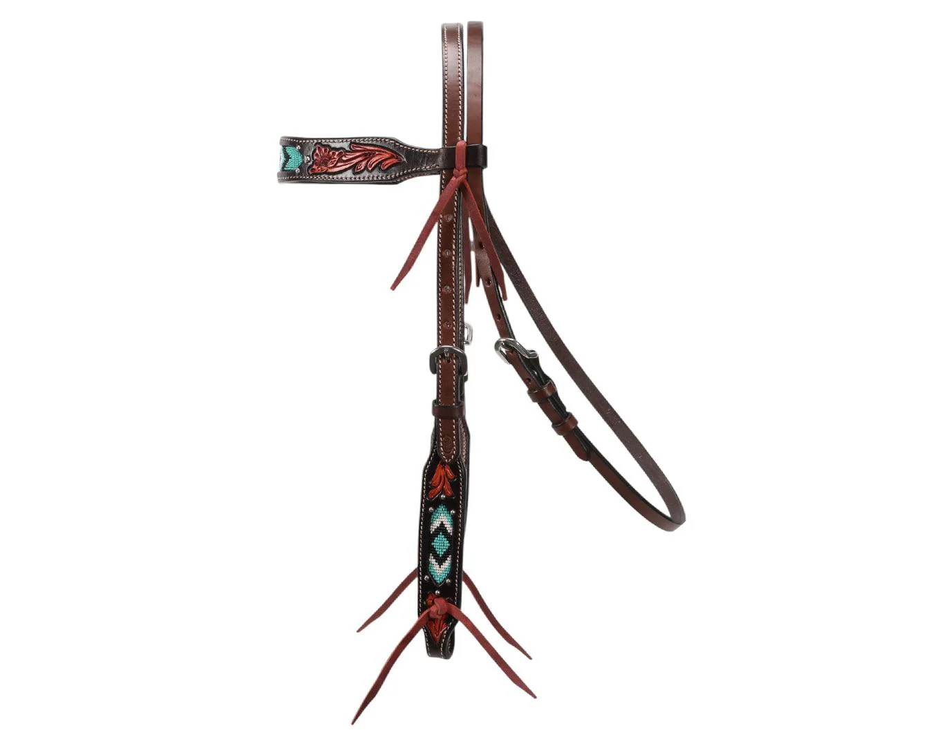 Fort Worth Turquoise Beaded Headstall - Image 2