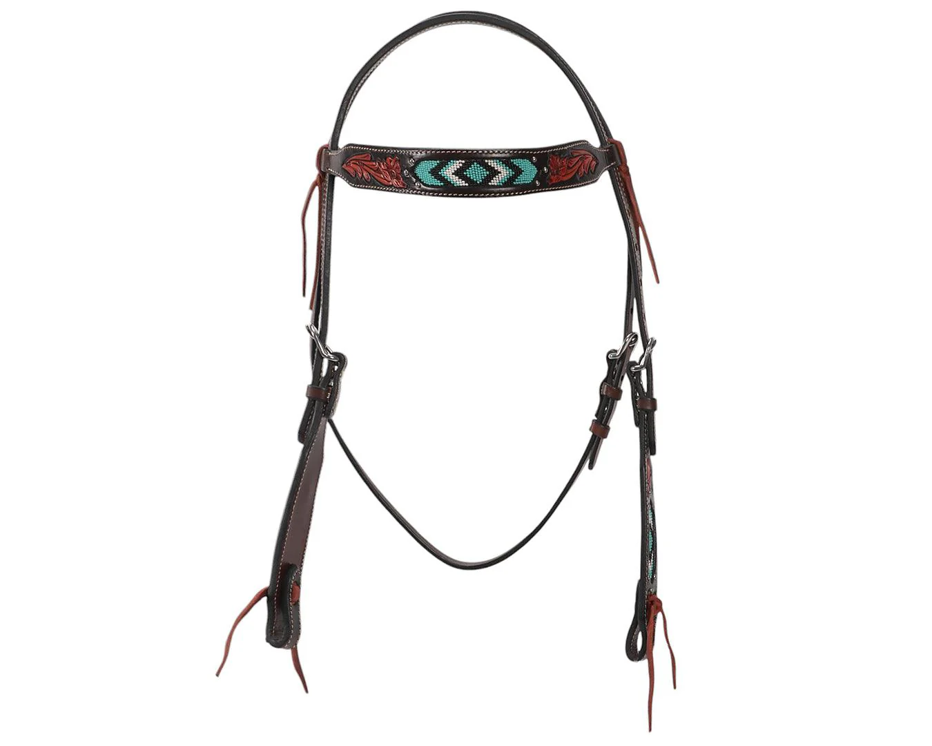 Fort Worth Turquoise Beaded Headstall - Image 3