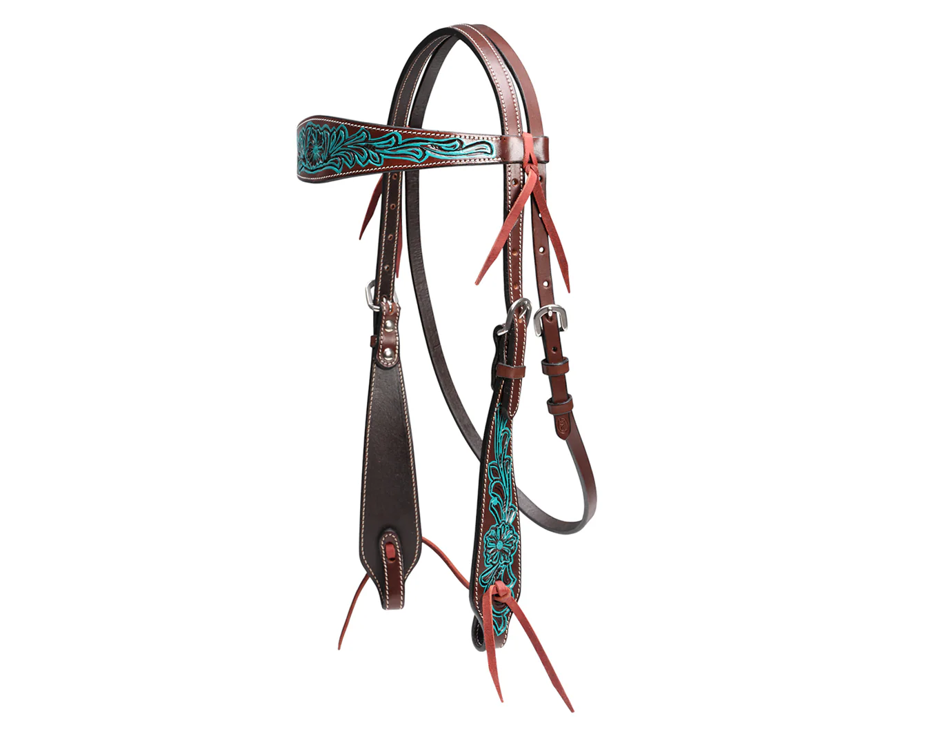Fort Worth Turquoise Flower Headstall