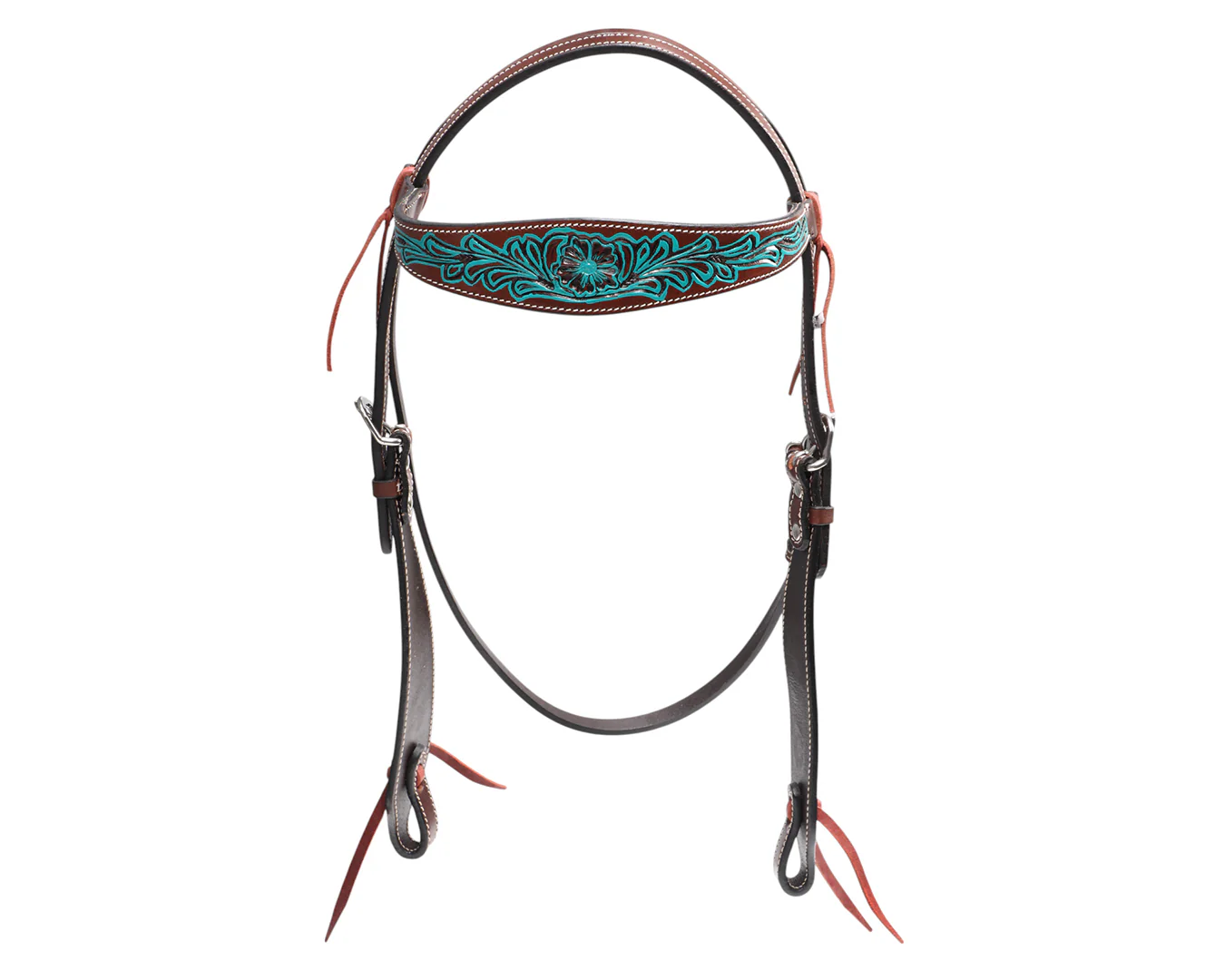 Fort Worth Turquoise Flower Headstall - Image 3