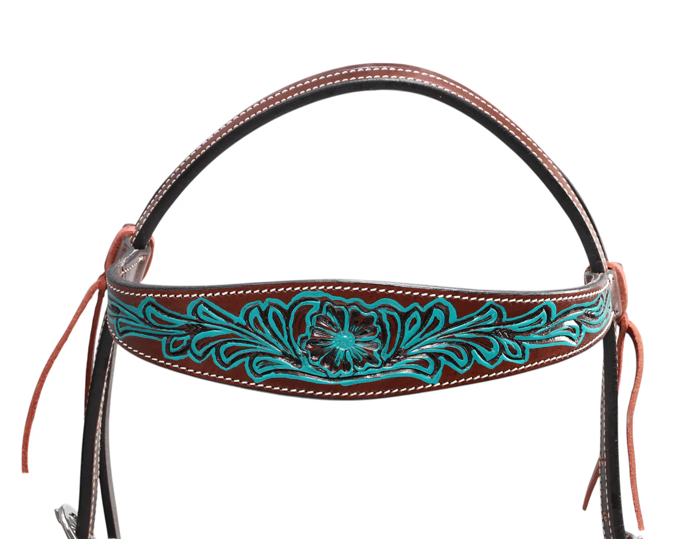 Fort Worth Turquoise Flower Headstall - Image 4
