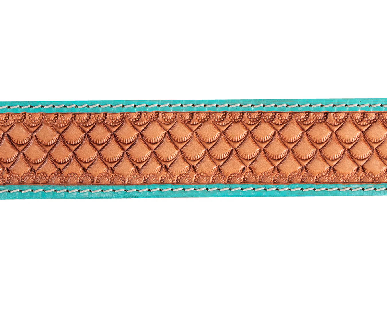 Fort Worth Turquoise Tooled Belt - Image 3