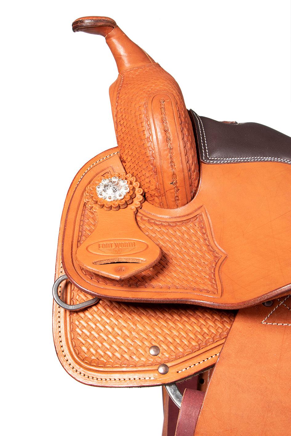 Fort Worth Western Pleasure Basket Weave Saddle - Image 2