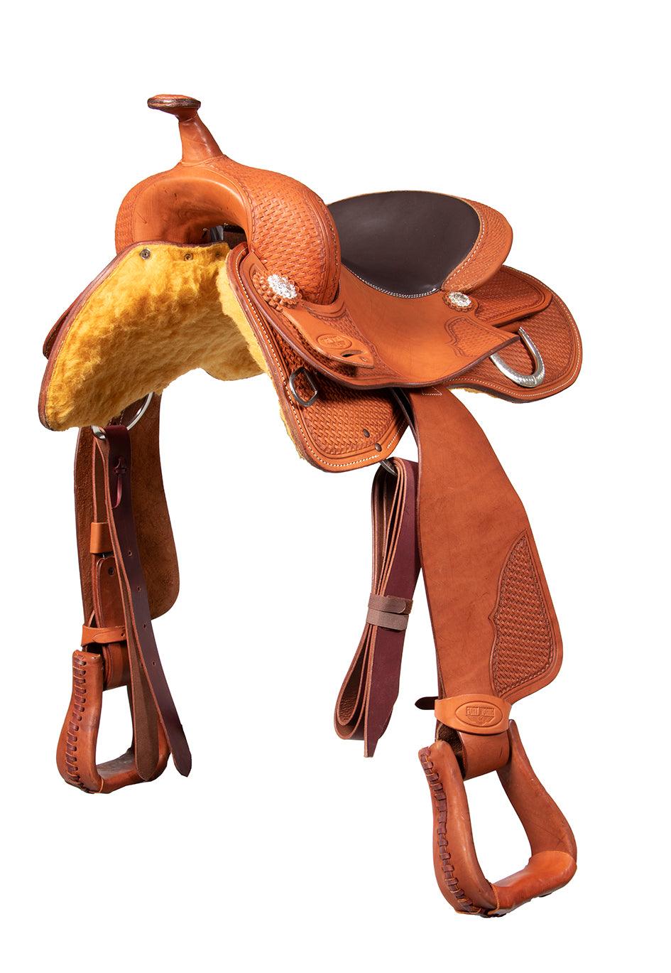 Fort Worth Western Pleasure Basket Weave Saddle - Image 6