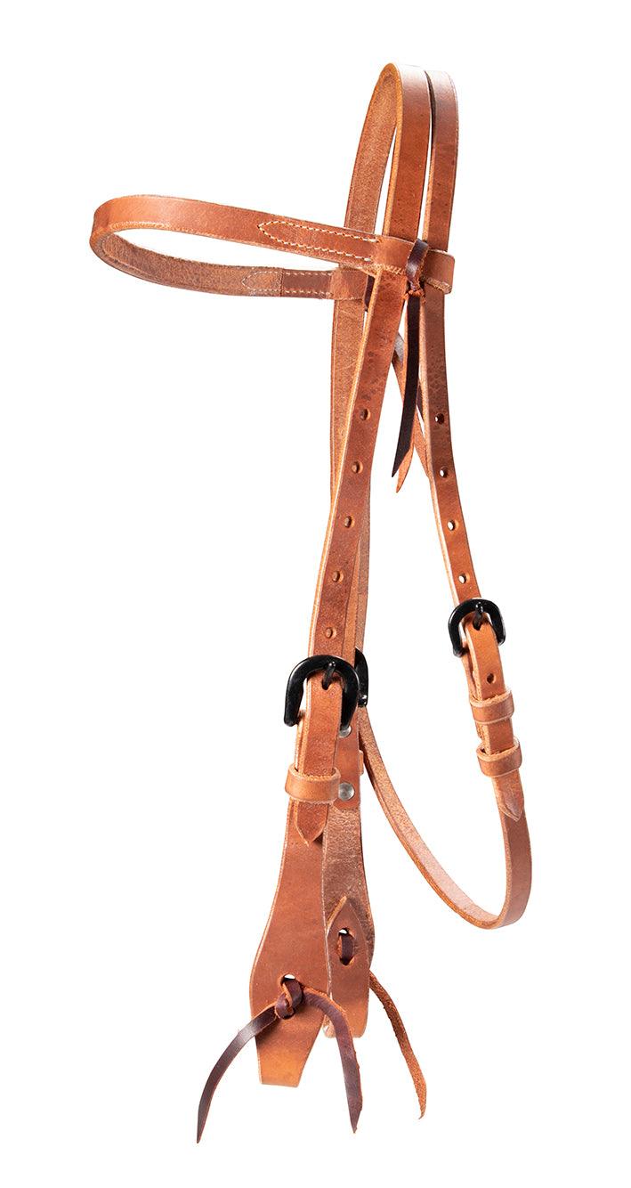 Fort Worth Working Headstall - Harness Leather