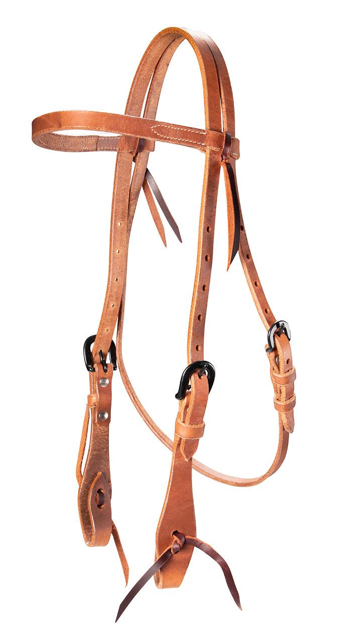 Fort Worth Working Headstall - Harness Leather - Image 2