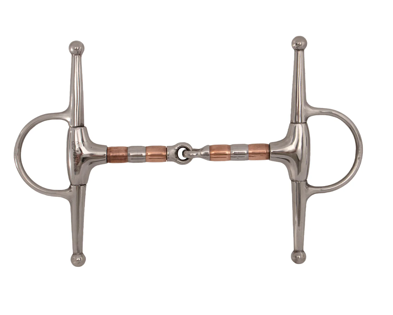STC Full Cheek Eggbutt Bit w/Copper & SS Rollers