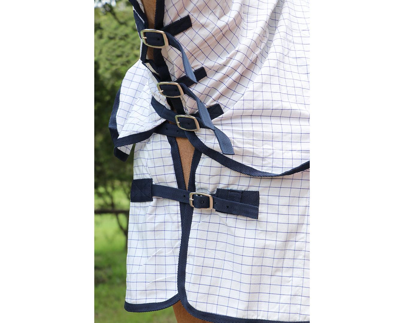 GG Australia Tear-Stop Horse Rug Combo - White/Navy - Image 4