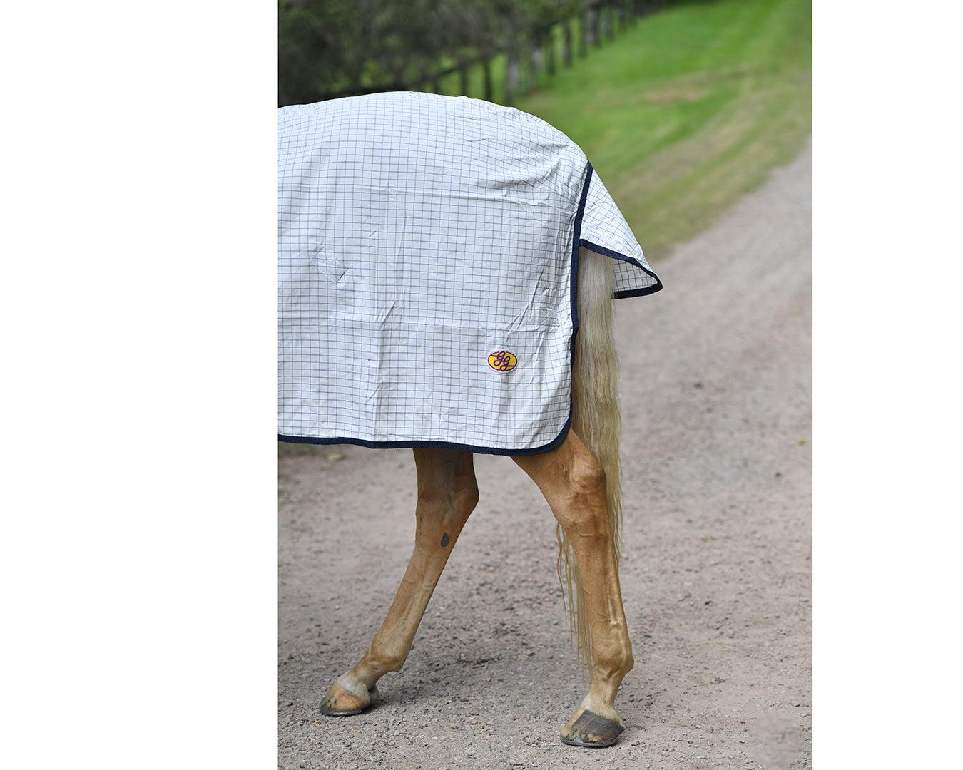 GG Australia Tear-Stop Horse Rug Combo - White/Navy - Image 6