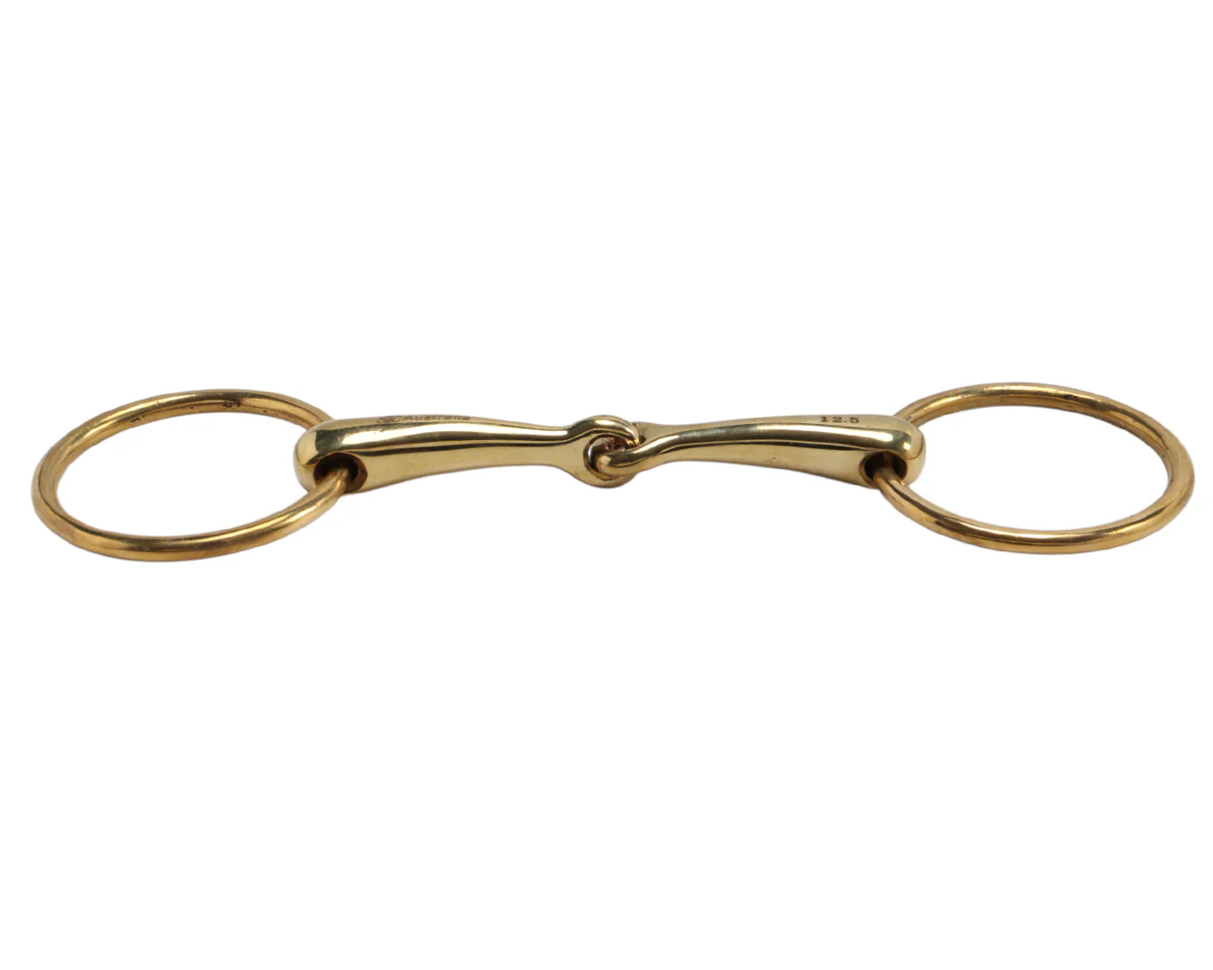Gold Medal Loose Ring Bradoon Bit with 65mm Rings - Image 2