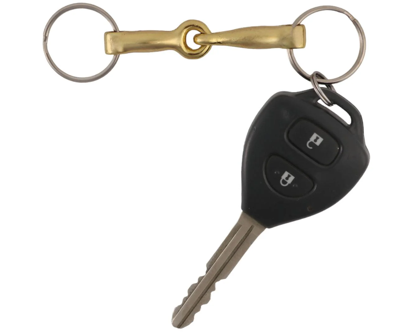 Gold Snaffle Bit Key Ring - Image 2