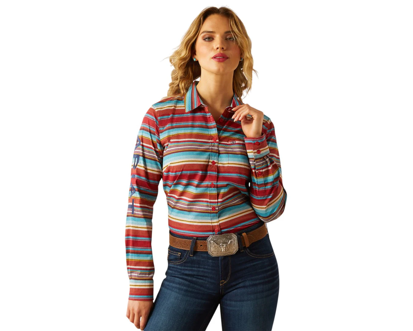 Ariat Women's Team Kirby Stretch Shirt- Iris Serape
